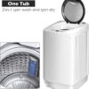 Portable Washing Machine, Full Automatic Washer and Dryer Combo, with Built-in Pump Drain 8 LBS Capacity Compact Laundry Washer Spin Dryer for Apartment RV Dorm
