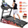 4.5HP Foldable Treadmill, 15 Auto Incline Levels, 10MPH Speed, 300LB Capacity, Home Exercise Machine