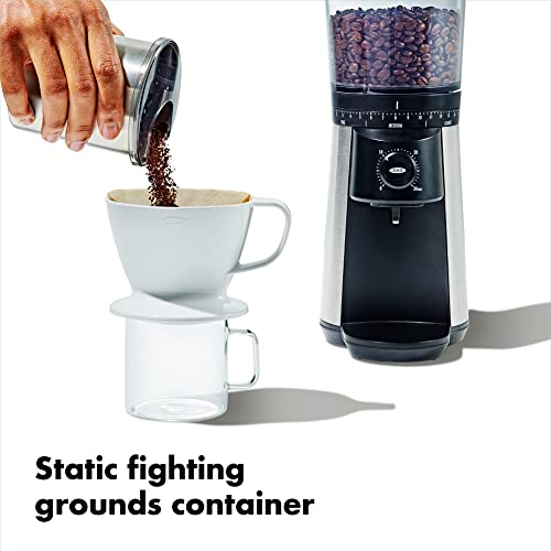 e4089dc0c0864354995fcde0d59f4bdc OXO Brew Conical Burr Coffee Grinder , Silver