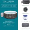 Bestway SaluSpa Fiji AirJet Large Round 2 to 4 Person Inflatable Hot Tub Portable Outdoor Spa with 120 AirJets and EnergySense Cover, Grey