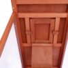 streakboard 83'' Large Rabbit Hutch Backyard Wooden Chicken Coop Bunny Poultry Cage W/ Ramp