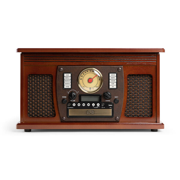 Victrola - Navigator 8-in-1 Classic Bluetooth Record Player with Turntable - Mahogany