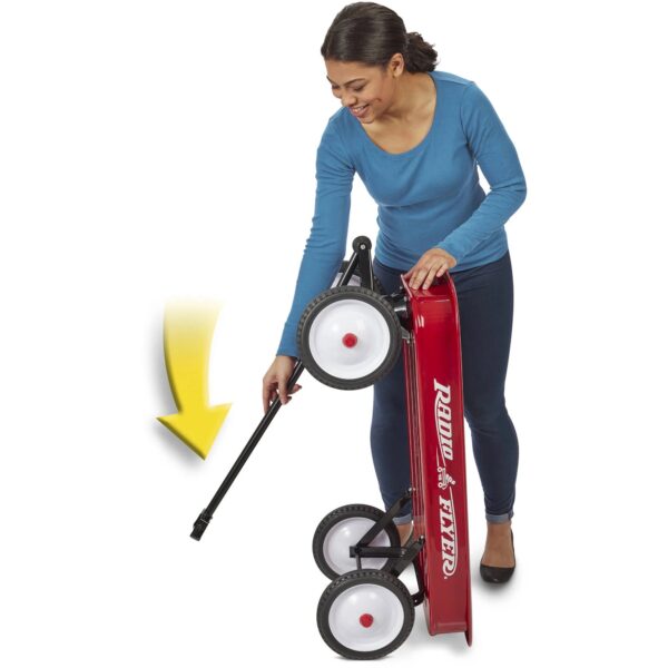 Open Box Radio Flyer All Steel Seamless Body Play Wagon for Toddlers and Kids, Red