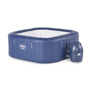 6 Person Inflatable Tub Spa with Pump, Blue