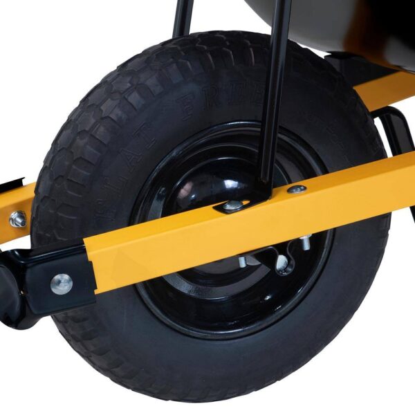 e642a8e9d8e94464bbdc551cef832204 True Temper R6STFFEC 6 cu. ft. Barrow in a Box Steel Wheelbarrow with Never Flat Tire and Steel Handles