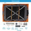 CORE Straight Wall Cabin Tents | 10 Person / 11 Person / 12 Person Large Multi Room Family Tents for Car Camping & Outdoor Adventures