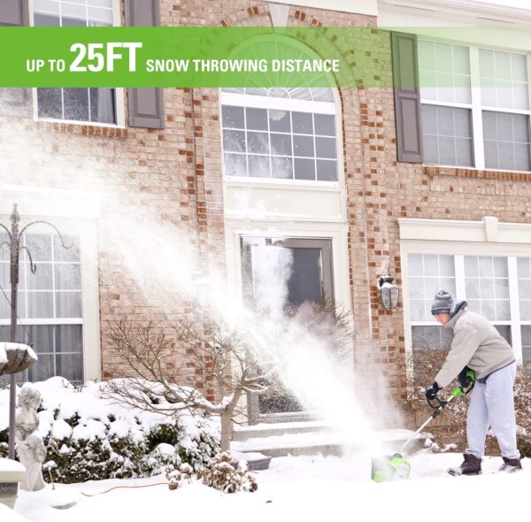 e69182f2a4a64312891b414567ea82e2 12-inch cordless snow shovel, includes 4.0Ah battery and charger