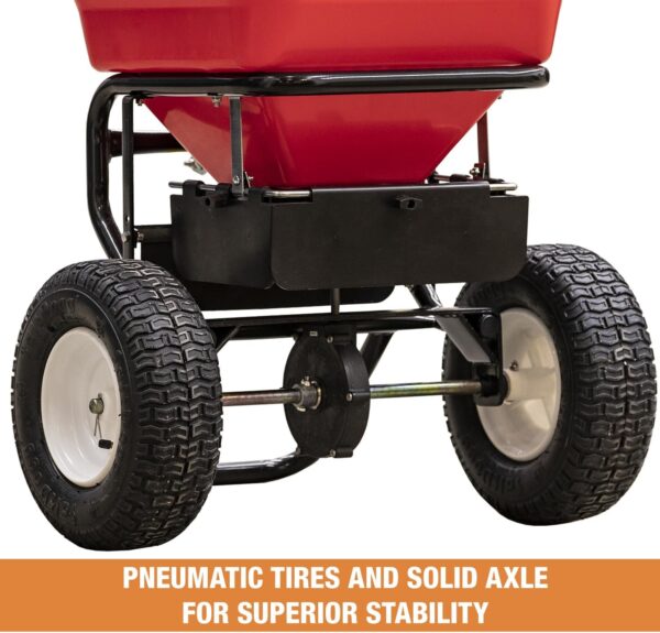 e6aebd0c194c4cce9f1d9b3e81ef611d Buyers Products 3039632R Grounds Keeper Commercial Walk Behind Push Spreader, 100lb Capacity, For Salt, Ice & Snow Melt, Included Grate & Cover With Enclosed Gearbox for Protection