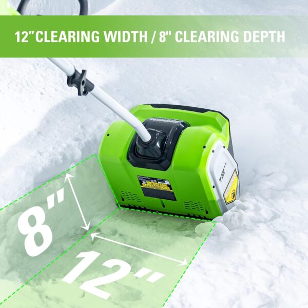 e6dfd625c9c04d8c87b50f6577eb5c17 12-inch cordless snow shovel, includes 4.0Ah battery and charger
