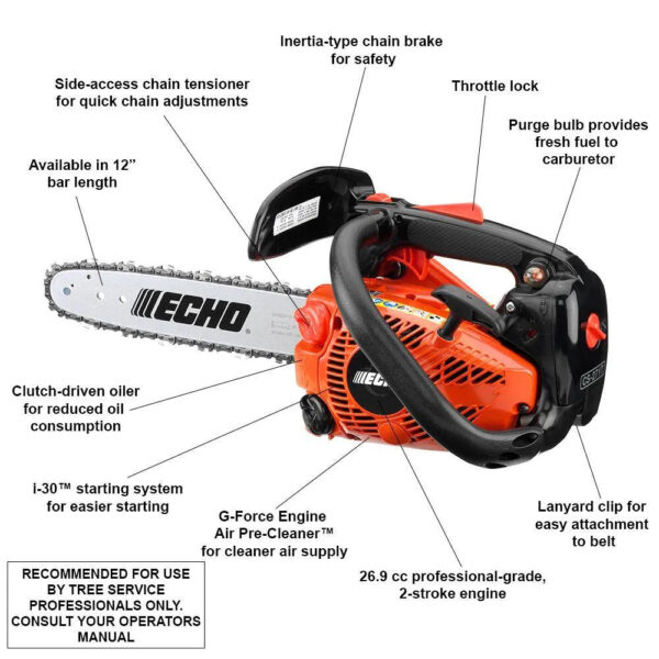 e6e9956787ee4c589b48d8acef8b853d 12 in. 26.9 cc Gas 2-Stroke Cycle Chainsaw with Top Handle