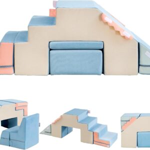 4 in 1 toddler foam climbing blocks, indoor soft climbing and crawling toys