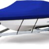 MSC Heavy Duty 600D Marine Grade Polyester Canvas Trailerable Waterproof Boat Cover