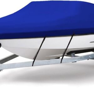 MSC Heavy Duty 600D Marine Grade Polyester Canvas Trailerable Waterproof Boat Cover