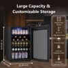 Mini Fridge 130 Can Beverage Refrigerator Cooler, 3.2 Cu.Ft Drink Fridge for Soda Wine Beer, Adjustable Temperature Control for Home Office, Black