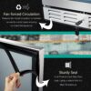 24 inch Wine Cooler, 46 Bottle - Dual Zone Built-in or Freestanding Fridge with Stainless Steel Reversible Glass Door, for Home, Kitchen, or Office.