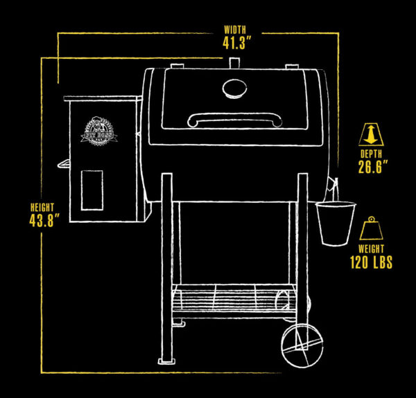 e840e09d4d8943ad9c1f40d5ae4e38a5 Wood Fired Pellet Grill with Flame Broiler, 700 Sq. In. Cooking Space