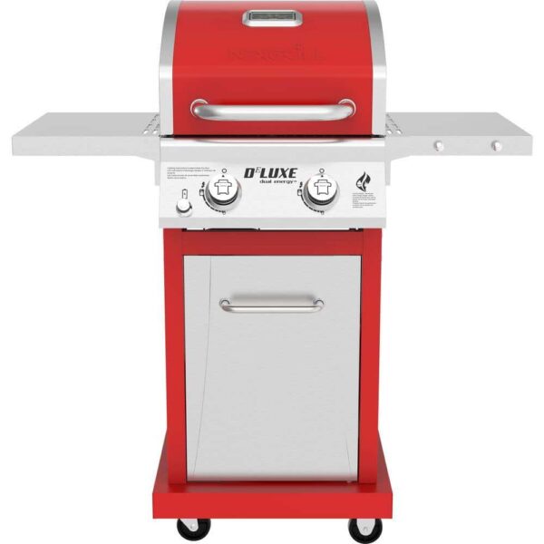 e8750a816216427686778cd532ef038a 2-Burner Propane Gas Grill, Red – Stainless Steel, 28,000 BTUs, Compact Design