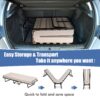 Costway Portable Folding Bed with Memory Foam Mattress Rollaway Cot Beige Made in Italy