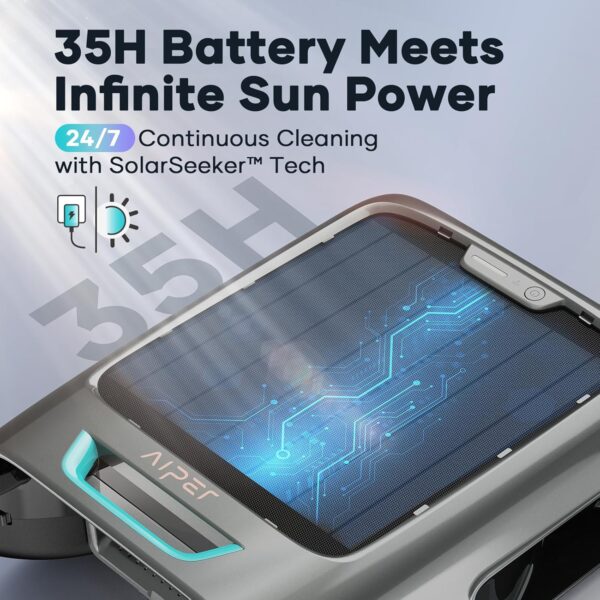 ea59534d924b4c9b81465ab24ef27b74 AIPER Surfer S2 Solar Pool Skimmer with APP Support, 24/7 Cleaning, Dual Charging Modes, Smart Obstacle Avoidance, Ideal for All Swimming Pool Types