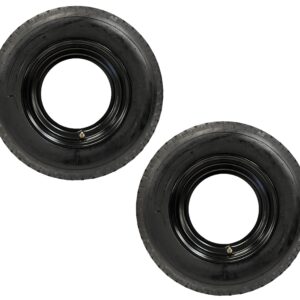 2-Pk Mounted Trailer Tire Rim Homaster 8-14.5 LRG 14.5 in. Demountable Rim Wheel