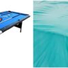 Hathaway Fairmont 6 Ft Portable Pool Table, Adults Folding Billiards Tables for Game Room with Easy Foldable Storage, Includes Full Set of Billiard Balls, Cues, Chalk & Brush