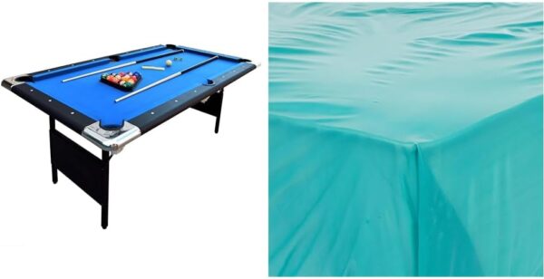 eb5b39a4b7484361b09c8edb0f1ff0b1 Hathaway Fairmont 6 Ft Portable Pool Table, Adults Folding Billiards Tables for Game Room with Easy Foldable Storage, Includes Full Set of Billiard Balls, Cues, Chalk & Brush