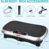 Vibration Plate Fitness Platform Exercise Machine Vibrating Lymphatic Drainage Shaking Full Body Shaker Workout Vibrate Stand Shake Board Sport Gym for Weight Loss Fat Burner for Women Men