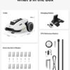 Robot Lawn Mower Reception 0.12 Acre, Max. 0.17 Acre, Ultrasense AI Vision+ RTK Positioning, Auto Mapping, App Control,45% Slope, Cutting Height 2''~3.5'', 3 Mowing Zones