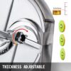 Stainless Steel Commercial Vegetable Slicer, Adjustable 0.2-12mm Thickness, Manual Multifunctional Slicer for Fruits & Vegetables