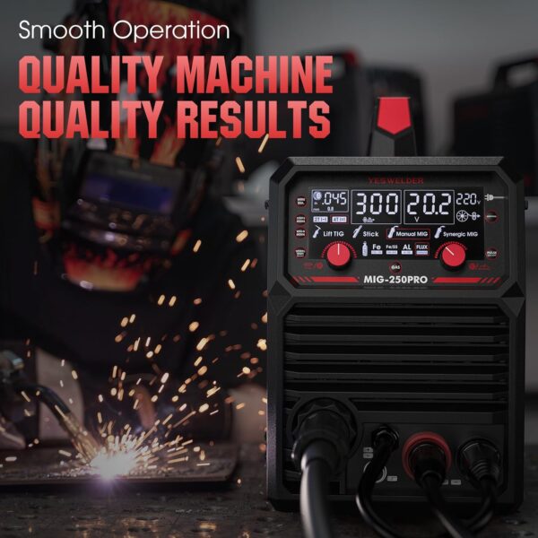 eca03ad274e847a58d5062cef9db046a 135Amp MIG Welder,110V Flux Core Welder Flux MIG/Lift TIG/Stick 3-in-1 Large LED Digital Display Welding Machine IGBT Inverter Welder FLUX-135PRO
