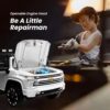 Track 7 24V Ride on Car, Licensed Silverado HD 2 Seater Electric Car for Boys Girls Age 3+, 24V Ride on Truck w/Remote Control, Music, ABC, White