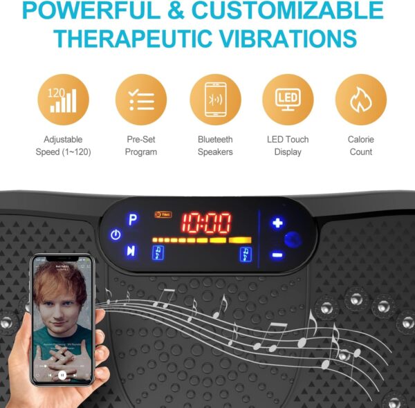 eebc4b7f57154722bfa4592daaa577f0 Vibration Plate Fitness Platform Exercise Machine Vibrating Lymphatic Drainage Shaking Full Body Shaker Workout Vibrate Stand Shake Board Sport Gym for Weight Loss Fat Burner for Women Men
