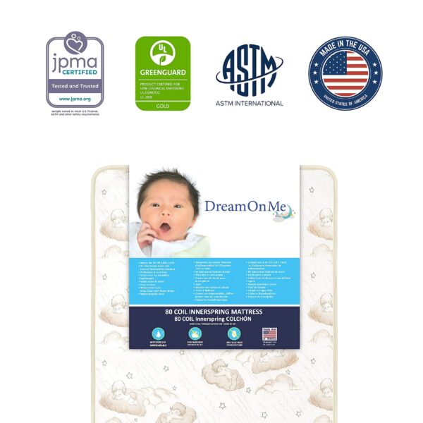 ef275fd7ac65499caa6f3e2c243b1f8b Dream On Me 2-in-1 Breathable Twilight 5" Spring Coil Crib and Toddler Bed Mattress