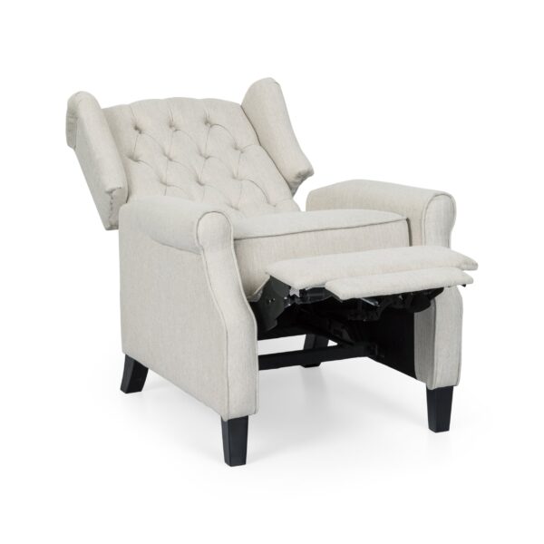 ef28af523eee41868520c6b43d96a57c Breyon Contemporary Tufted Fabric Push Back Recliner