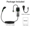 32 Amp Level 1&2 Portable EV Charger ,26FT Cable NEMA 14-50 Plug for Electric Car Home Charging Station 7.68KW