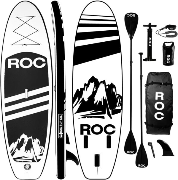 efa10970553442d888067ebcda088e4f Roc Inflatable Stand Up Paddle Boards with Premium SUP Paddle Board Accessories, Wide Stable Design, Non-Slip Comfort Deck for Youth & Adults