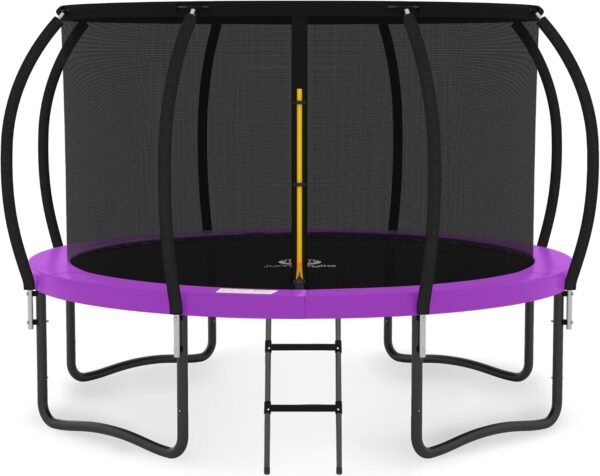 efa97ef6d14f4cc2aaffb3577ac5b3d8 Trampoline with Enclosure - Recreational Trampolines with Ladder and AntiRust Coating, ASTM Approval Outdoor Trampoline for Kids