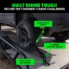 Car Tie Down Straps for Trailers with Flat Hooks (4-Pack) - 2 Inch x 8 Feet (10,000lb Break Strength) - Heavy Duty T-Handle Car Lasso Tire Straps for Trailer & UTV - Black
