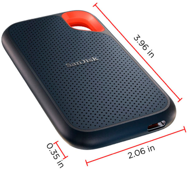 SanDisk - Extreme Portable 2TB External USB-C NVMe SSD - Black