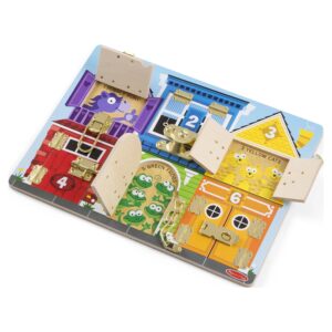 Melissa & Doug Latches Wooden Activity Board - FSC Certified Materials