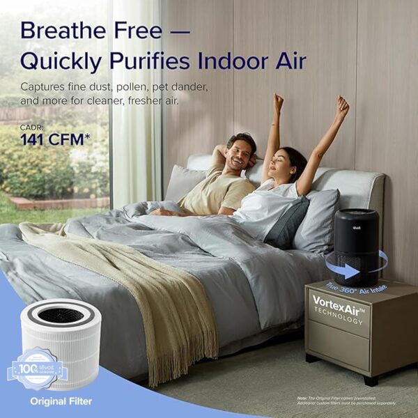 f05dccdf065046638e36ade22b8705d5 Air Purifier for Home Allergies Pets Hair in Bedroom & Standing Fan for Bedroom, 82ft CirculAir 120° Oscillating Fan