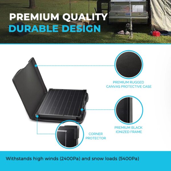 Renogy 100 Watt 12 Volt Monocrystalline Foldable 2Pcs 50W Solar Panel Suitcase with 20A Waterproof Controller