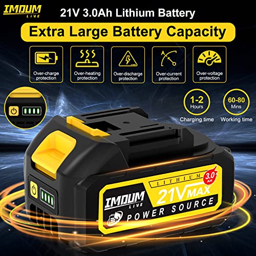 f0a1f59ebcc44e54a831ce3daf457716 2-in-1 Brushless Pole Saw & Mini Chainsaw, IMOUMLIVE 8" Cutting Cordless Power Pole Saw for Wood Cutting, Trimming
