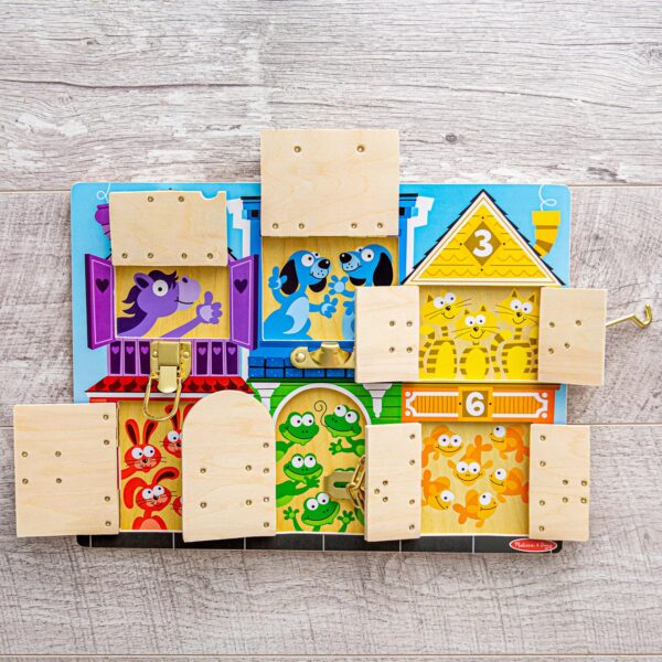 Melissa & Doug Latches Wooden Activity Board - FSC Certified Materials