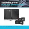 Renogy 100 Watt 12 Volt Monocrystalline Foldable 2Pcs 50W Solar Panel Suitcase with 20A Waterproof Controller