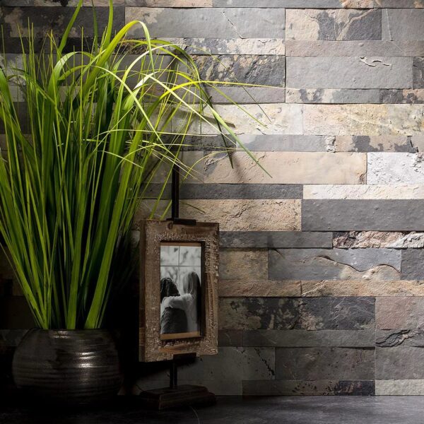 f1193cf7eb5c40ff9ef977d05875150f Aspect Peel and Stick Stone Overlay Kitchen Backsplash Tile - Medley Slate (Approx. 15 sq ft Kit)