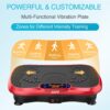 Vibration Plate Fitness Platform Exercise Machine Vibrating Lymphatic Drainage Shaking Full Body Shaker Workout Vibrate Stand Shake Board Sport Gym for Weight Loss Fat Burner for Women Men
