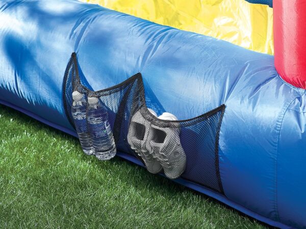 f137e044384f4206bbfb4b593d9fe5a6 Little Tikes Jump 'n Slide Inflatable Bouncer Includes Heavy Duty Blower With GFCI, Stakes, Repair Patches, And Storage Bag, for Kids Ages 3-8 Years