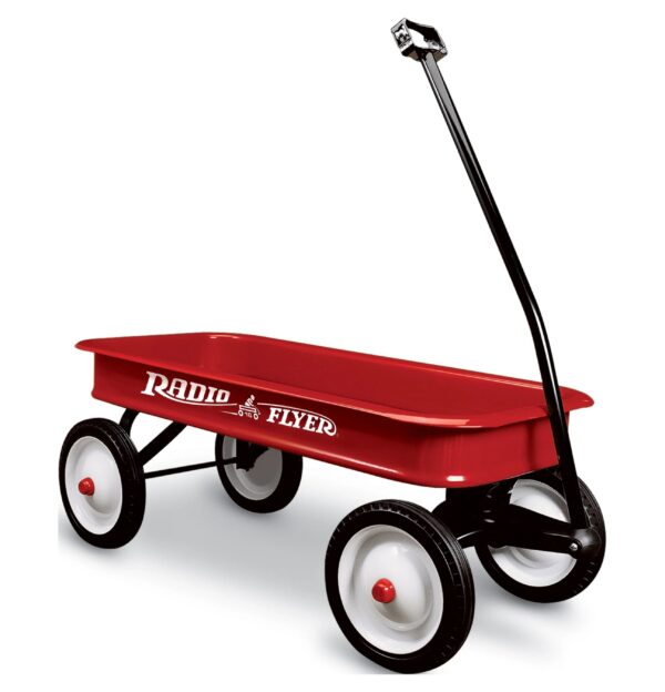 Open Box Radio Flyer All Steel Seamless Body Play Wagon for Toddlers and Kids, Red