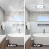 OREiN Bathroom Exhaust Fan with Light, 26W Bathroom Fan with LED Light